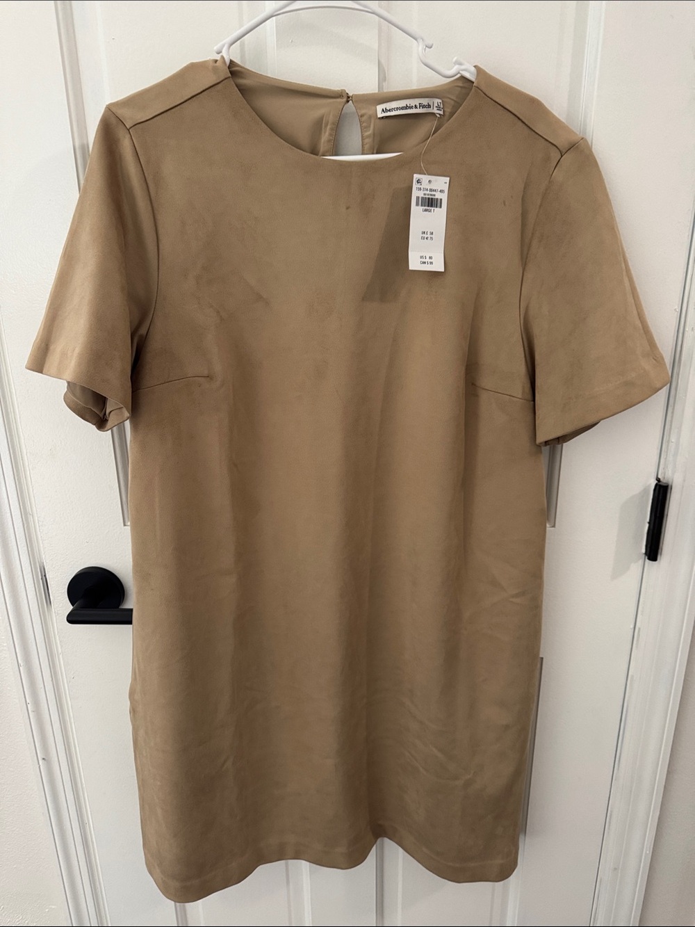 Abercrombie & Fitch Camel Short Sleeve Shift Dress